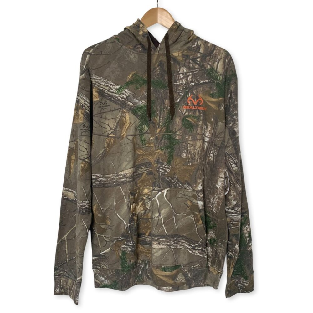 Realtree Front Pouch Pocket Camo Xtra Hoodie Sweater Heritage Cabin Cottagecore